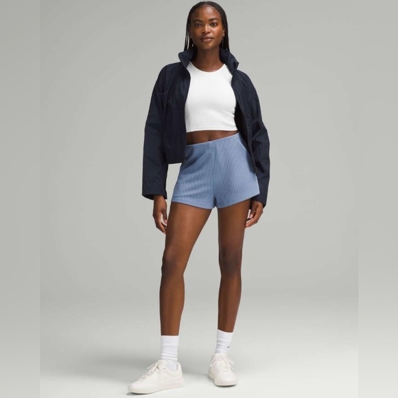 lululemon athletica Pants - Lululemon Ribbed Softstreme High-Rise Short 2" in Oasis Blue